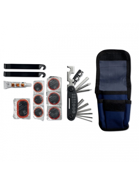 Kit riparazione bici personalizzato con 15 accessori