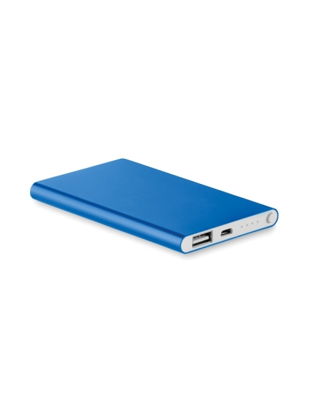 Power bank economico con logo in alluminio da 4000 mAh Powerflat