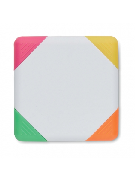 Set evidenziatori 4 colori a forma di quadrato