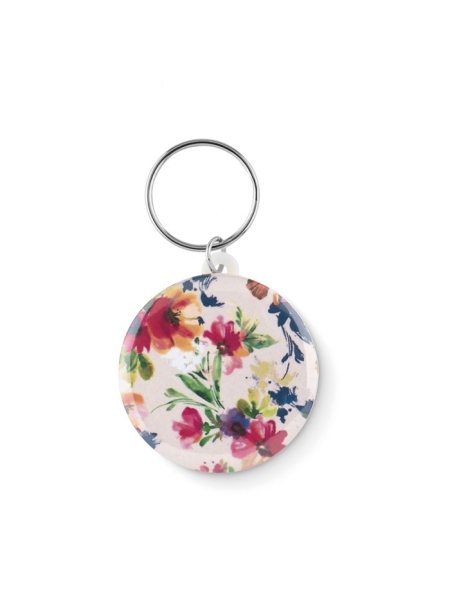 Portachiavi rotondo a forma di spilla in metallo personalizzato Pin Key