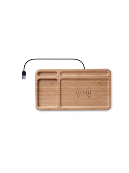 Portaoggetti da scrivania con caricatore wireless personalizzato