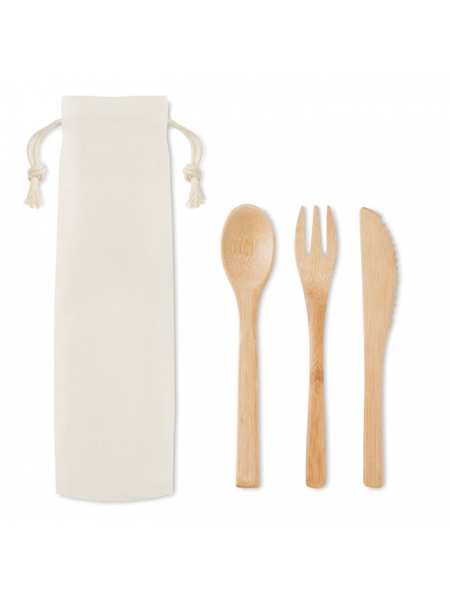 Set posate in bamboo personalizzato Setboo