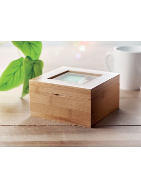 Scatola da the in bamboo personalizzata Campo Tea