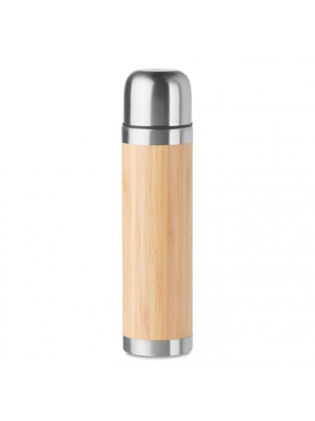 Thermos in acciaio inox e bamboo personalizzato da 400 ml