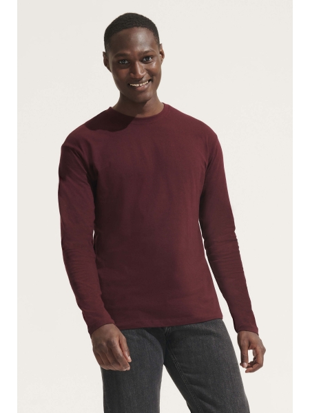 Maglietta cotone manica lunga da uomo personalizzata Sol's Monarch
