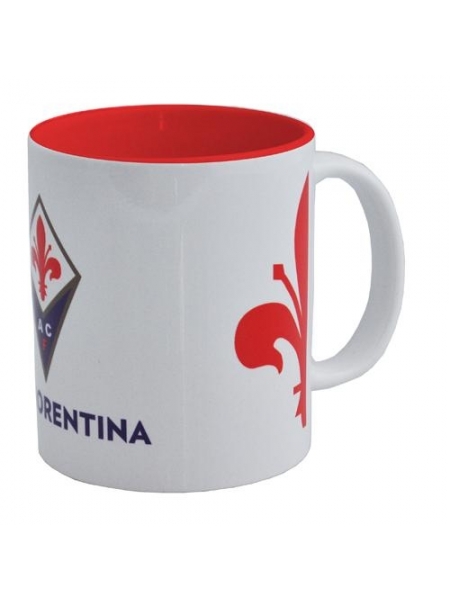 Tazza in ceramica con interno rosso ACF Fiorentina