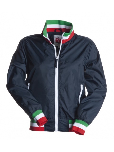 Giubbini con logo dai profili tricolore United Lady PAYPER 65 gr.