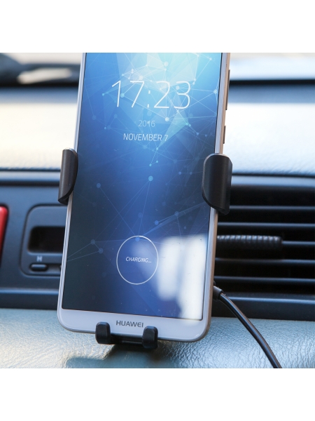 Supporto telefono auto con ricarica wireless personalizzabile Roly