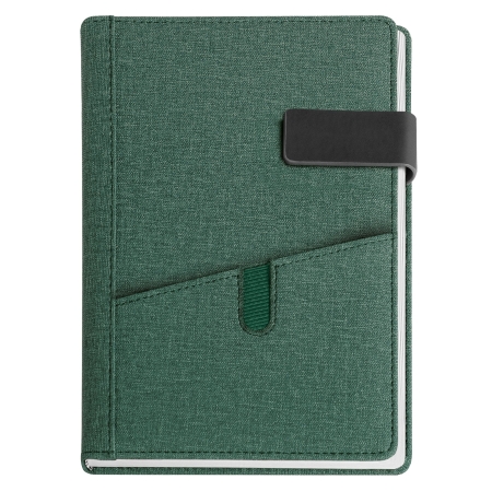 Agenda giornaliera 17 x 24 cm da personalizzare con tasche anteriori e chiusura con magnete - sabato e domenica abbinati