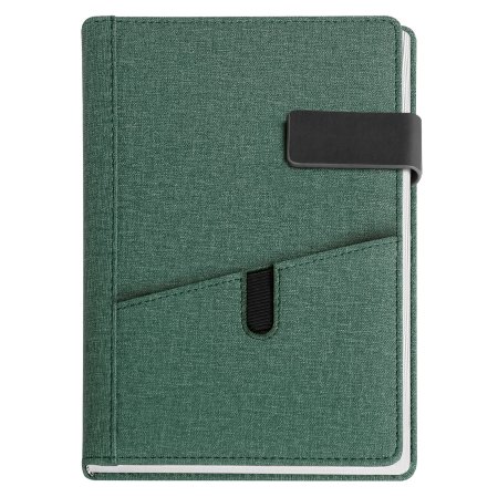 Agenda giornaliera 17 x 24 cm da personalizzare con tasche anteriori e chiusura con magnete - sabato e domenica abbinati