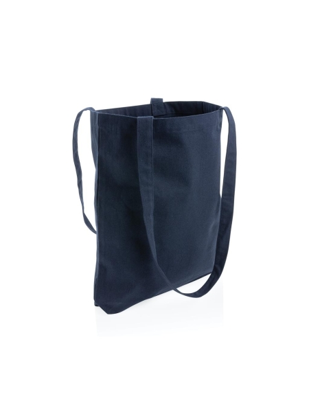 Shopper personalizzate in cotone riciclato nero Impact Awaret Kassandra 40 x 37 x 6 cm