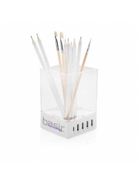 Portapenne personalizzabili con caricabatterie USB Blythe