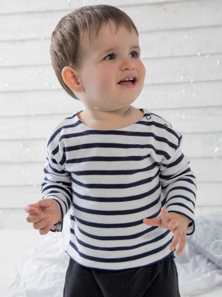 Maglietta bambino personalizzata BabyBugz Baby Breton Top