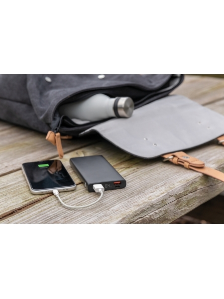 Power bank in alluminio con tecnologia PD personalizzato Brand 10000 mAh