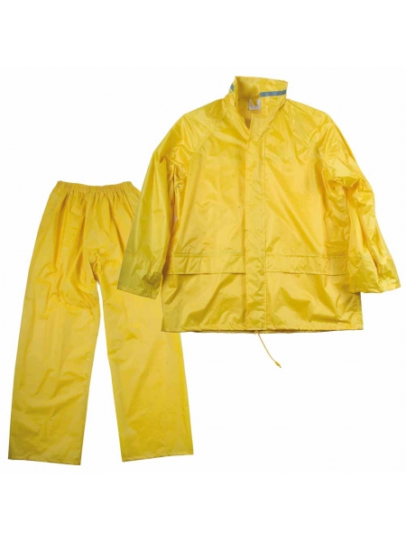Set pantaloni e giacca con cappuccio anti-pioggia