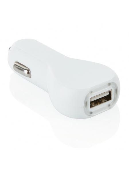 Caricabatterie usb da auto bianco