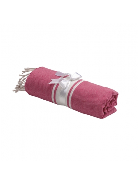 Telo da mare stile Fouta con frange cm 90x170