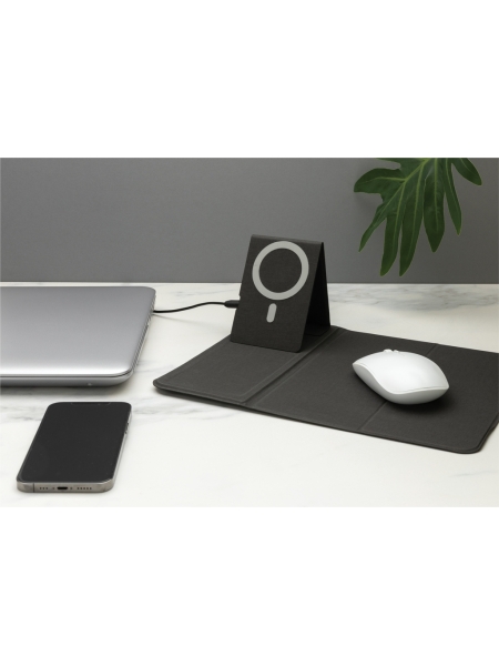 Tappetino mouse con caricabatterie wireless personalizzato Benedict