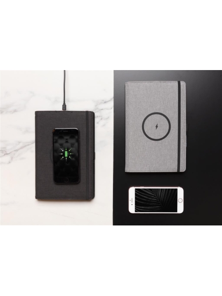 Porta taccuino A5 con caricabatteria wireless personalizzato Air Ned