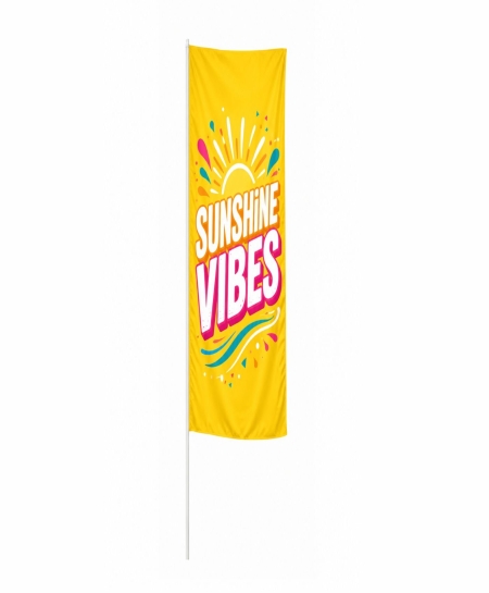 Bandiere verticali personalizzate per asta - Misure: 100x400 cm