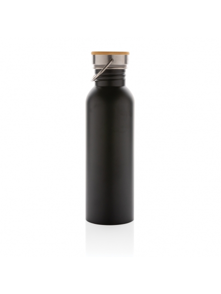 ChooseEco Borraccia Acciaio Inox 500ml Con Tappo In Bambù - Tenuta Stagna E Insapore - Ideale Per Sport E Scuola