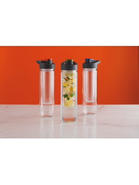 Design ugello da 800 ml Design a Tenuta stagna Borraccia Sportiva con Manico per Il Trasporto ShangSky Borraccia Sportiva Borraccia Inserto di Frutta Infusore con Contenitore per Frutta 