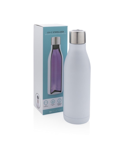 Borraccia con sterilizzatore UV-C in acciaio personalizzata Belle 500 ml