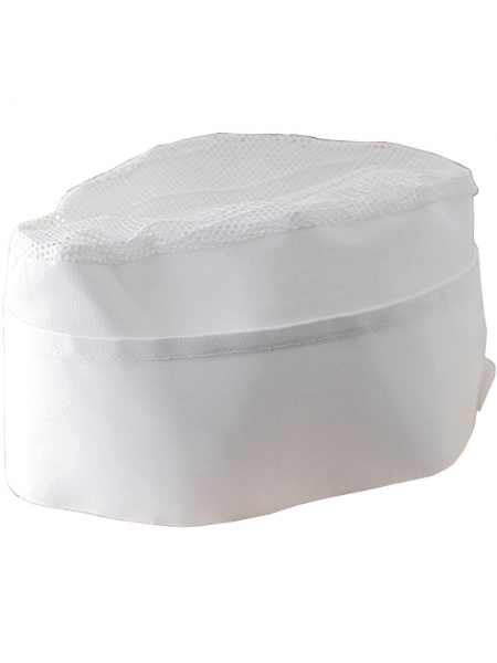 Cappello da cuoco bianco in cotone e poliestere