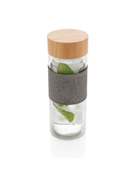 Borraccia termica in vetro borosilicato da 360 ml, personalizzabile, collezione Impact,