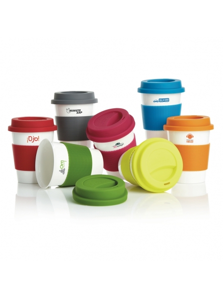 Tazza da caffè in plastica e silicone personalizzata Clifford 350 ml