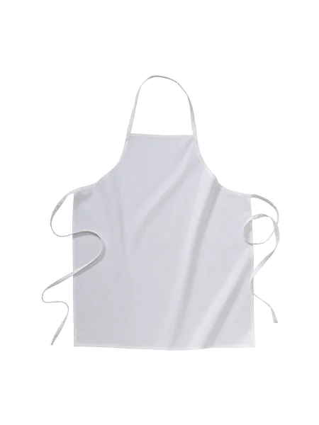 Grembiule lungo bianco in cotone 180 gr 70x85 cm