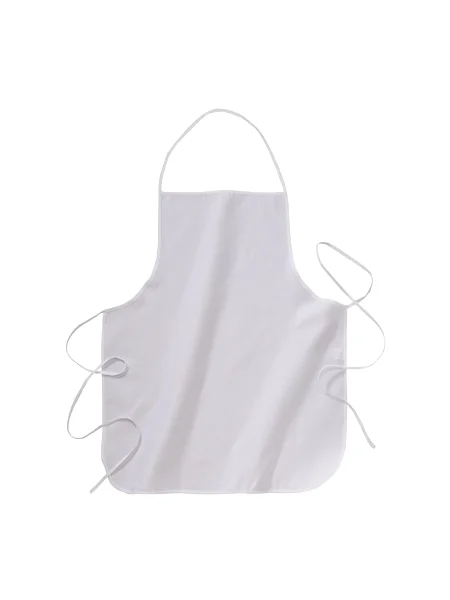 Grembiule lungo bianco in cotone e poliestere 160gr 68x72 cm