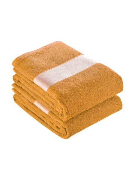 Asciugamani stampati personalizzati in cotone 80 x 150 cm con banda bianca