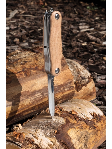 Coltellino multiuso personalizzato in legno di faggio Benjamin