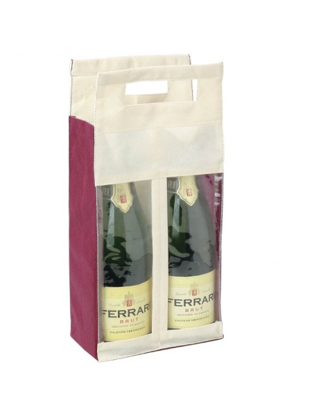 Shopper personalizzate portabottiglie in tnt 35x16,5x8,3 cm