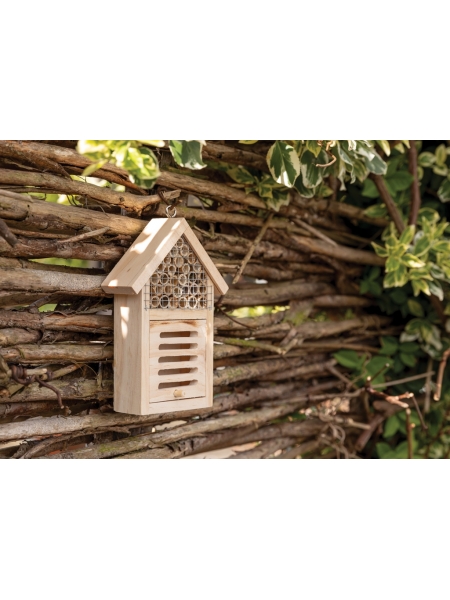 Casetta per insetti in legno personalizzata Bee