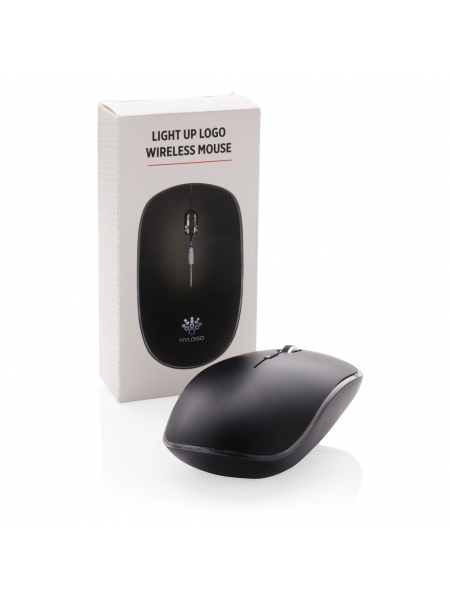 Mouse wireless con logo retroilluminato