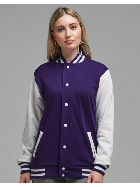 Felpe personalizzate in cotone e poliestere Varsity Jacket