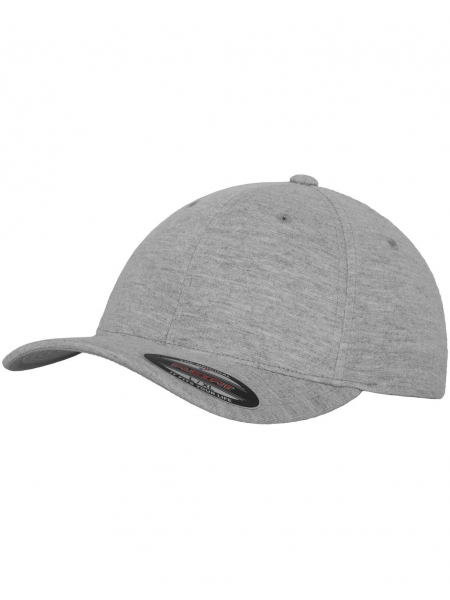 Cappellino baseball 6 pannelli adulto personalizzato Flexfit Double Jersey