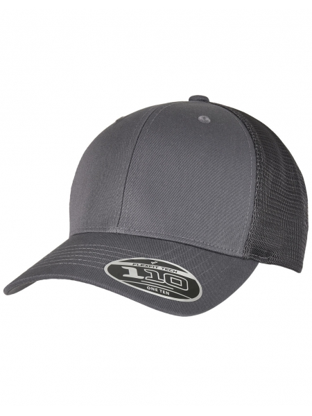 Cappellini con stampa personalizzata 6 pannelli modello Trucker Flexfit Melange