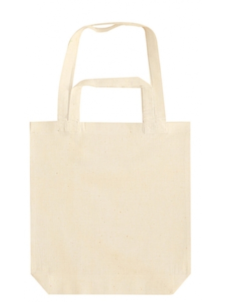 Shopper personalizzate in cotone Double Handle Gusset Bag 38x42x10 cm