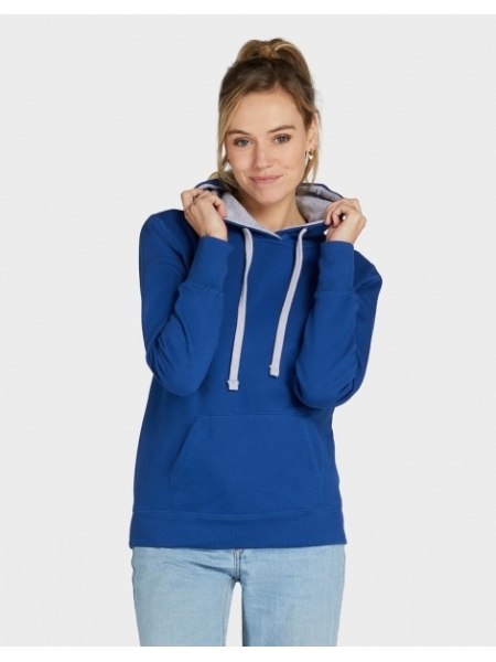 Felpa personalizzata Woman Contrast Hood in cotone