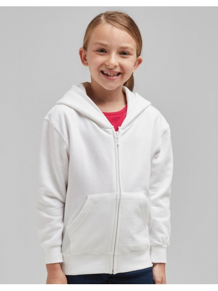 Felpe personalizzate online in cotone e poliestere Kids Hood Zip