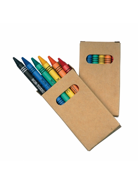 Set di pastelli a cera per gadget matite personalizzate