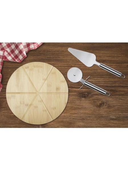 Tagliere e utensili per pizza in bamboo personalizzati Mangiary