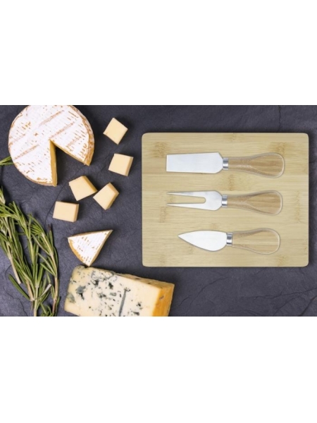 Set formaggio in bamboo personalizzato Seasons Ement