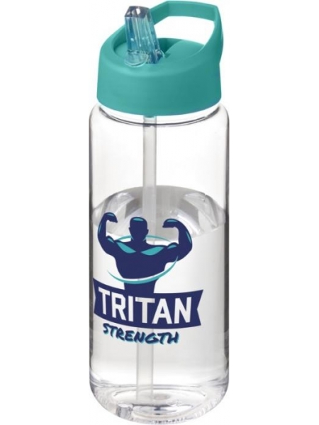 Borraccia sportiva con coperchio con becuccio personalizzata Octave Tritan 600 ml