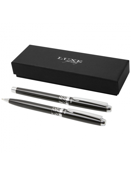 Set regalo con coppia di penne personalizzato Luxe Rivulet