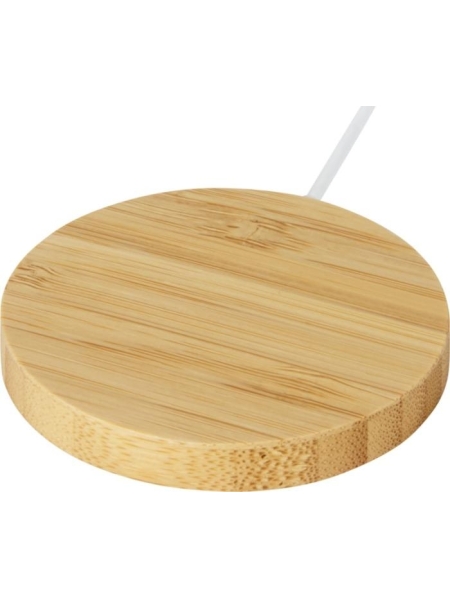 Caricabatterie wireless in bamboo personalizzato Atra