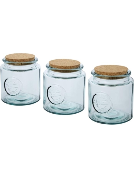 Set di barattoli in vetro riciclato personalizzato Aire